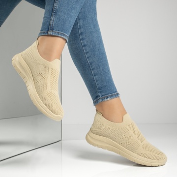 Espadrile sport dama cu talpa groasa bej MOD13238, 3, modlet.ro