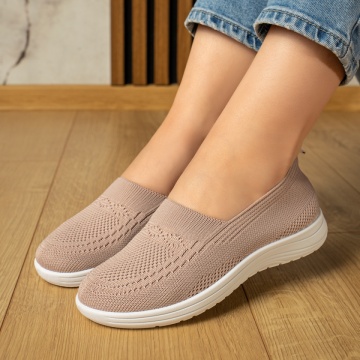 Espadrile sport dama cu talpa joasa si perforatii roz MOD13056, 2, modlet.ro