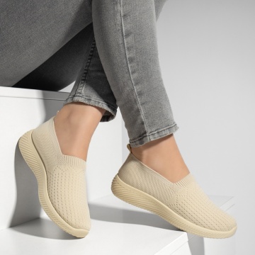 Espadrile sport dama din material textil bej MOD13173, 3, modlet.ro