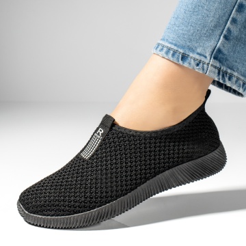Espadrile sport dama din material textil negre MOD13057, 3, modlet.ro