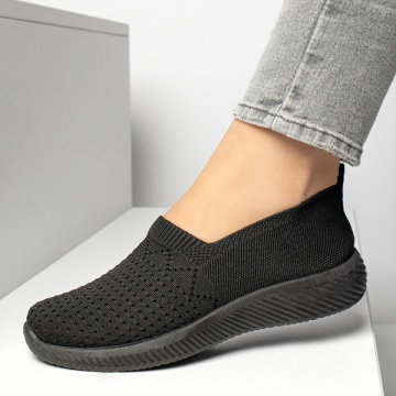 Espadrile sport dama din material textil negre ZEF13173, 3, zeforia.ro