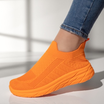 Espadrile sport dama din material textil portocalii MOD13176, 2, modlet.ro