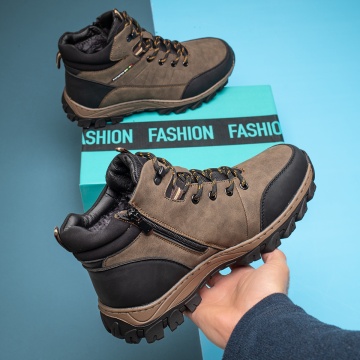 Ghete barbati khaki cu siret si fermoar MOD12556, 2, modlet.ro