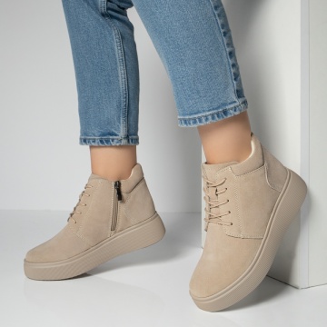 Ghete dama bej din Piele Naturala MOD12219, 1, modlet.ro