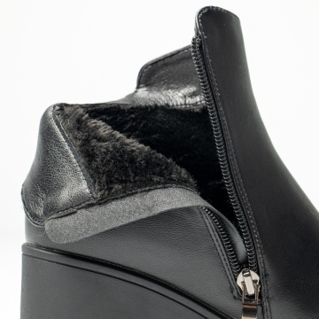 Ghete dama cu platforma si fermoar negre MOD14144, 2, modlet.ro