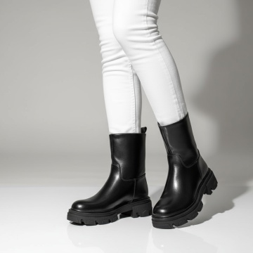 REDUCERI INCALTAMINTE, Ghete dama cu talpa groasa negre MOD02179, modlet.ro