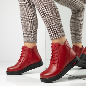 Ghete dama cu talpa groasa si fermoar rosii MOD06473, 3, modlet.ro