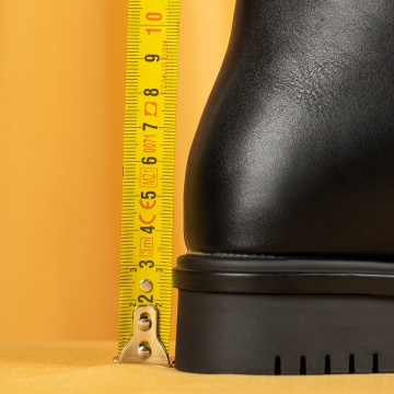 Ghete dama negre cu fermoar MOD07124, 4, modlet.ro