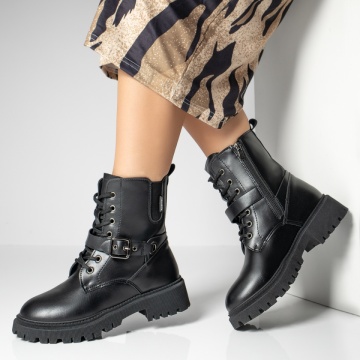 Ghete dama negre cu fermoar MOD12191, 3, modlet.ro