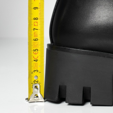 Ghete dama negre cu toc si fermoar MOD07128, 4, modlet.ro