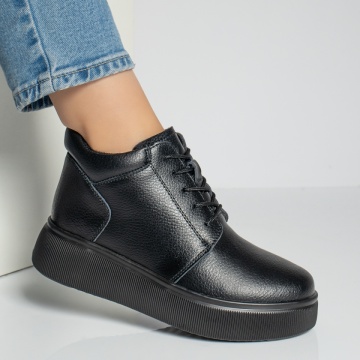 Ghete dama negre din Piele Naturala MOD12219, 3, modlet.ro