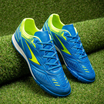 Ghete fotbal barbati pentru gazon sintetic albastre cu verde MOD09839, 1, modlet.ro