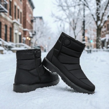 Ghete barbati, Ghete negre cu fermoar din fas MOD14159, modlet.ro