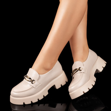 Mocasini dama cu talpa groasa bej MOD09811, 3, modlet.ro
