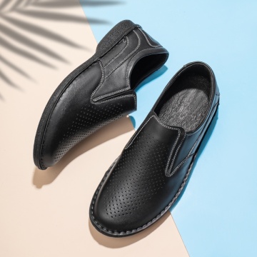 Pantofi barbati casual cu perforatii negri din Piele naturala MOD00996, 3, modlet.ro