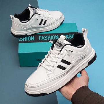 Pantofi casual barbati cu siret elastic alb cu negru ION14, 2, modlet.ro