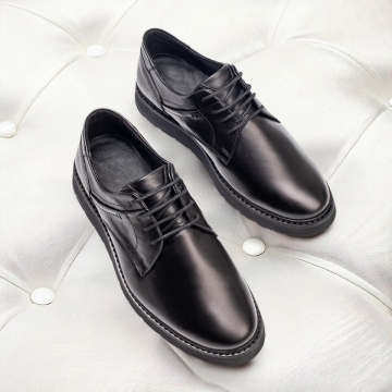 Pantofi casual barbati cu siret negri din Piele naturala MOD13002, 3, modlet.ro