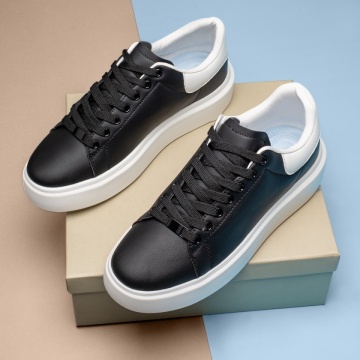 Pantofi casual barbati negru cu alb MOD13944, 3, modlet.ro