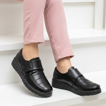 Reduceri pantofi casual dama, Pantofi casual dama cu platforma negri GINA1, modlet.ro