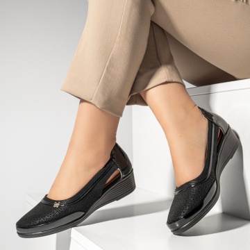 Pantofi casual dama cu platforma negri MOD13346, 2, modlet.ro