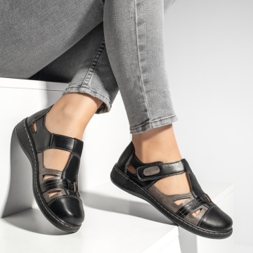 Pantofi casual dama cu scai negri MOD13310, 4, modlet.ro
