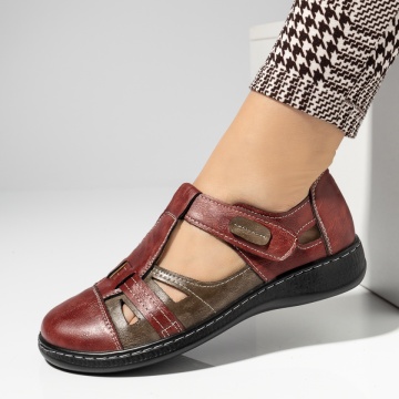 Pantofi casual dama cu scai visinii MOD13310, 2, modlet.ro