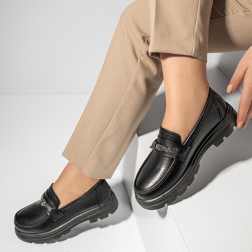 Pantofi casual dama cu strasuri negri MOD09987, 2, modlet.ro