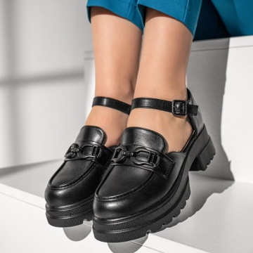 Pantofi casual dama cu talpa groasa negri MOD13017, 1, modlet.ro