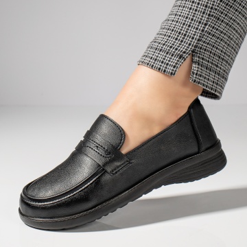 Pantofi casual dama cu talpa joasa negri MOD10947, 2, modlet.ro