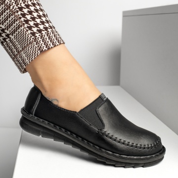 Pantofi casual dama cu talpa joasa negri MOD13231, 3, modlet.ro