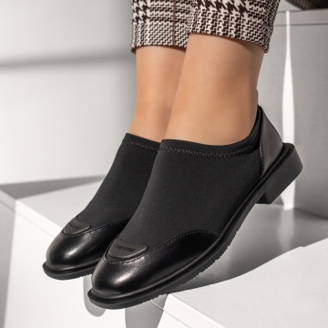 Pantofi casual dama cu talpa joasa negri MOD13380, 2, modlet.ro