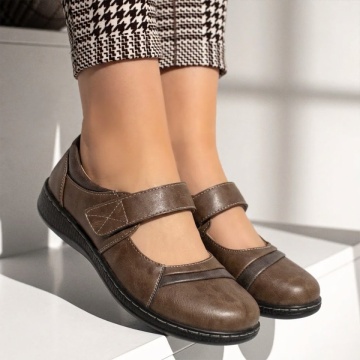 Pantofi casual dama khaki LILI12, 3, modlet.ro