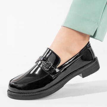 Pantofi casual dama negri cu aspect lucios MOD11217, 2, modlet.ro