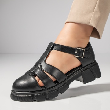 Pantofi casual dama negri cu talpa groasa MOD11839, 3, modlet.ro