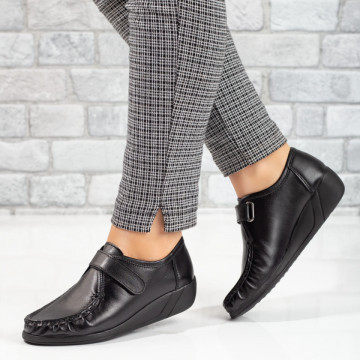Pantofi casual dama negri din Piele naturala MOD03670, 3, modlet.ro