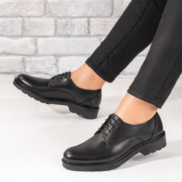 Pantofi casual dama negri din Piele naturala MOD06255, 3, modlet.ro