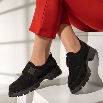 Pantofi casual dama negru suede MOD12958, 2, modlet.ro