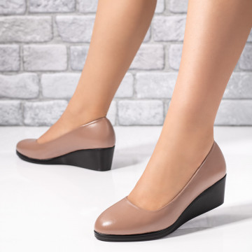 Pantofi cu platforma dama nude MOD06052, 2, modlet.ro