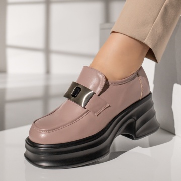 Pantofi dama casual nude cu platforma MOD11831, 1, modlet.ro