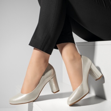 Pantofi dama cu toc argintii MOD02834, 2, modlet.ro