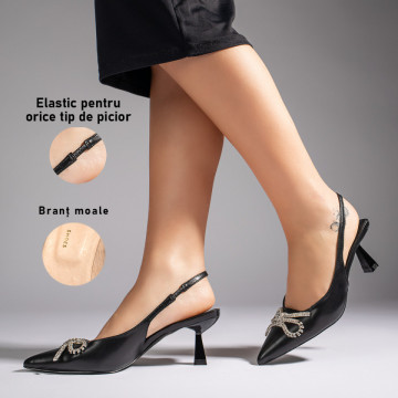 Pantofi dama cu toc mic negri MOD11089, 3, modlet.ro