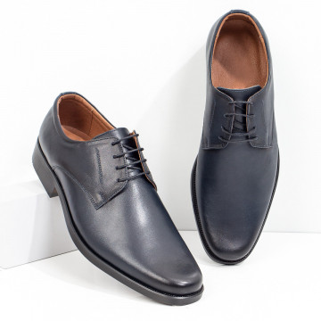 Pantofi eleganti barbati albastri din Piele naturala MOD03970, 1, modlet.ro