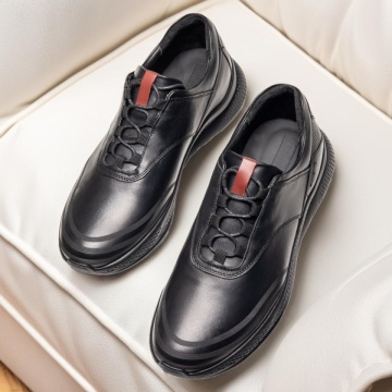 Pantofi sport barbati din Piele naturala negri MOD12140, 1, modlet.ro
