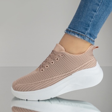 Pantofi sport dama cu platforma roz MOD14211