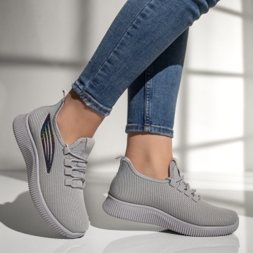 Pantofi sport dama cu siret gri MOD13186, 4, modlet.ro
