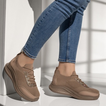 Pantofi sport dama cu siret khakiMOD13398, 4, modlet.ro