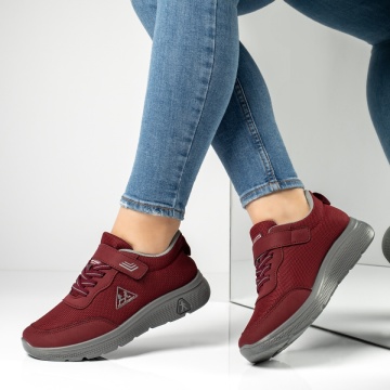 Pantofi sport dama cu siret si scai rosii MOD13221, 3, modlet.ro