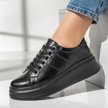 Pantofi sport dama negri din Piele naturala MOD11707, 2, modlet.ro