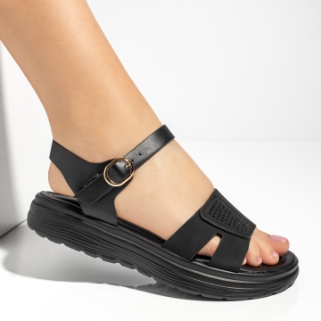 Sandale dama cu platforma negre ZEF13395, 3, zeforia.ro