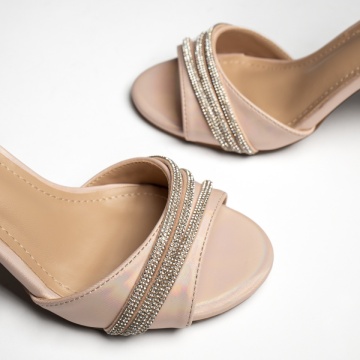 Sandale dama cu toc gros si aplicatie cu pietre roz MOD13536, 3, modlet.ro